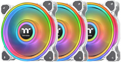 Thermaltake Riing Quad 12 RGB Radiator Fan TT Premium Case Fan 120mm με Σύνδεση 4-Pin PWM 3τμχ Γκρι