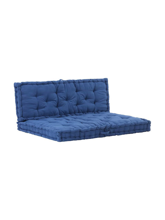 vidaXL Pallet Sofa Cushion Blue 2pcs