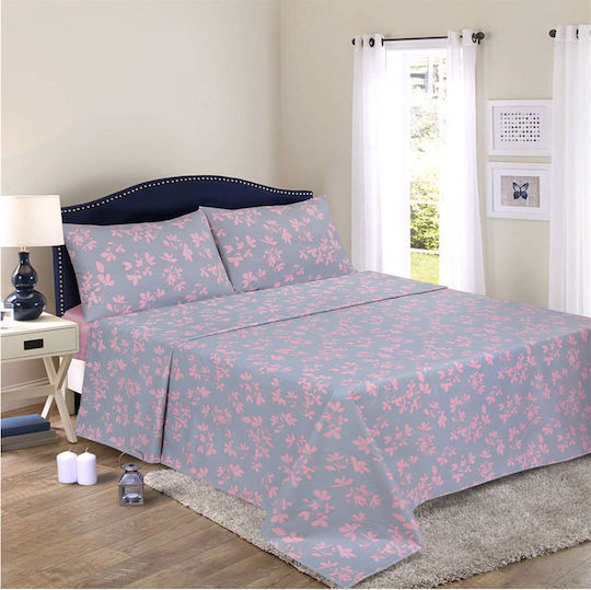 Lino Home Elma Decke Überdoppel Baumwolle English Rose 220x240cm