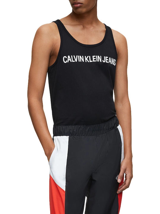 Calvin Klein Ανδρική Μπλούζα Αμάνικη Μαύρη