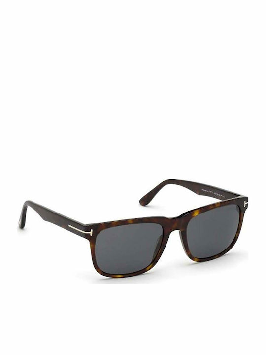 Tom Ford Men's Sunglasses with Brown Tartaruga Plastic Frame and Gray Lens FT0775 52A