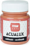 Titan Acualux Satin Vopsea acrilică Portocaliu pentru Lemn Νερού Μεταλλικών Αποχρώσεων Terracota 826 100ml