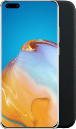 Volte-Tel Umschlag Rückseite Silikon Schwarz (Huawei P40 Pro)