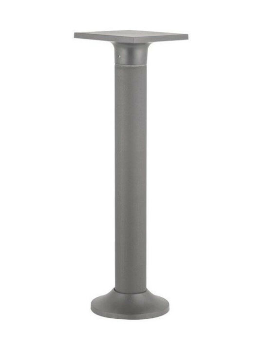 Adeleq Outdoor Floor Lamp Kleine Post LED 8W with Warmes Weiß Light IP54 Gray