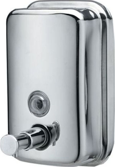 Gloria Hotelia Επιτοίχιο Dispenser από Ανοξείδωτο Ατσάλι Ασημί 800ml