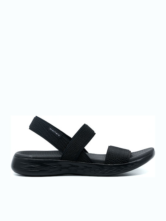 Skechers On The Go Women's Flat Sandals Sporty In Black Colour