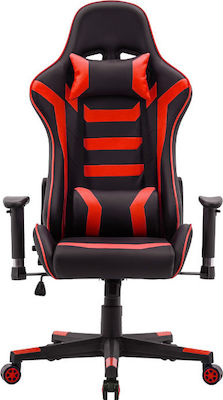 Fylliana SAR-1 Artificial Leather Gaming Chair with Adjustable Arms Black/Red