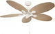 Leds C4 Phuket Deckenventilator 132cm Braun / Weiß