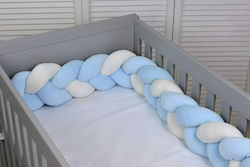 Baby Oliver Crib Bumper Braided Inside Light Bl...
