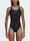 Athly V 3-Stripes Athletic One-Piece Swimsuit Black