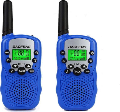 Baofeng BF-T3 Walkie Talkie with Monochrome Display Blue 2pcs