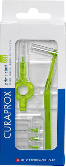 Curaprox CPS 011 Prime Start Handle with Spare Parts for Interdental Brushes 1.1mm in Green 1 Piece