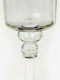 Faitakis Pack Kerzenhalter geeignet für Teelichter Glas Transparent 11.5x11.5x40cm 1Stück