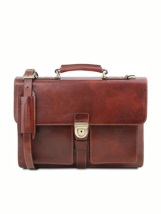 Assisi Leder Herrentasche Geldbörse Tabac Braun