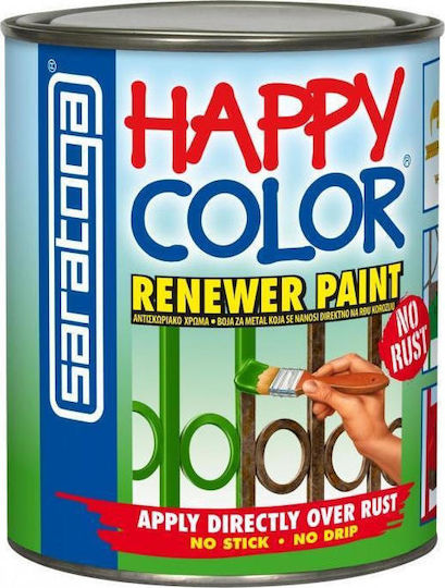 Saratoga Χρώμα Αντισκωριακό Happy Color 0.75lt Μαύρο