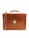 Cremona Leder Herrentasche Geldbörse Tabac Braun