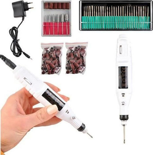 Nail Drill Battery 9W White with 20000 Rotations per Minute