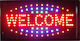 Welcome LED Signs with Motion One - Sided 50x26cm