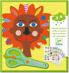 Djeco Papierschneiden Create With Stickers für Kinder 3++ Jahre