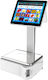 Aclas TS5 Electronic Retail Scale with Column and Label Printing Capability with Weighing Capacity of 15kg and Division 5gr