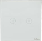 Recessed Electrical Lighting Wall Switch Wi-Fi Connected with Frame Touch Button White SW02G