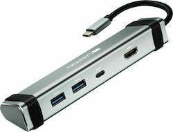 Canyon USB-C Докинг станция с HDMI 4K PD (CNS-TDS03DG)
