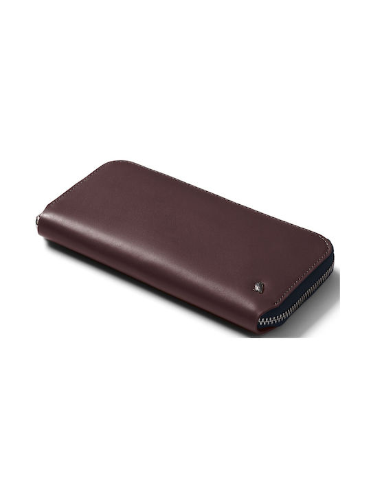 ZIPPERED WALLET BELLROY WFWB FOLIO ZIP WALLET DEEP PLUM