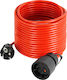 Commel Cablu de prelungire cu role cu lungimea de 25m Diametru 3x1.5mm² Roșie