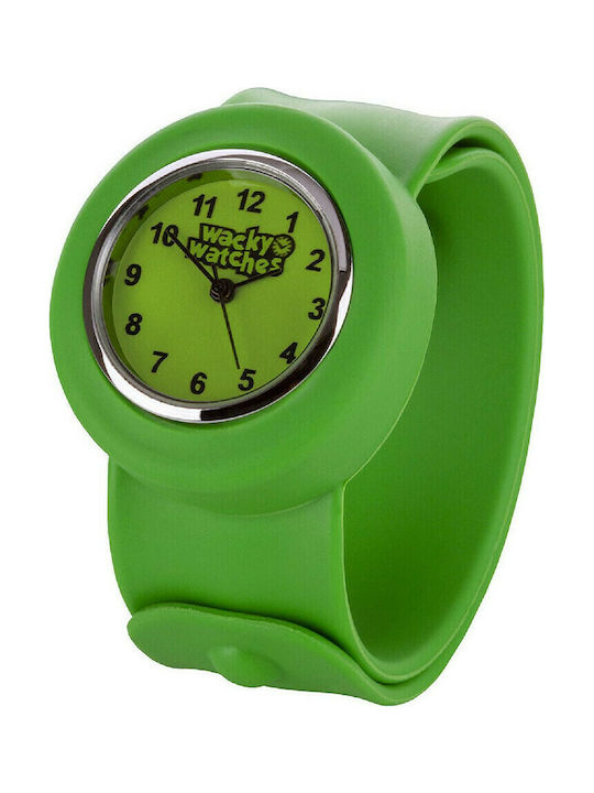 Kids Analog Watch Wacky Slap 3D with Rubber/Plastic Strap Green