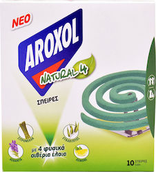 Aroxol Natural 4 Φιδάκι για Κουνούπια 10 σπείρες