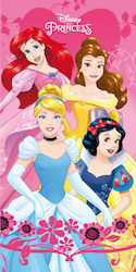 Dimcol Princess Kids Beach Towel Pink Disney Princess 140x70cm