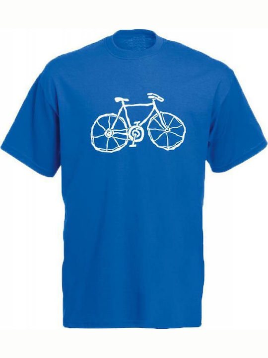 Fahrrad-T-Shirt Königsblau