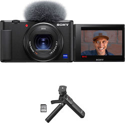 Sony ZV-1 Compact Φωτογραφική Μηχανή 20.1MP Οπτικού Ζουμ 2.7x με Οθόνη 3" και Ανάλυση Video 4K UHD with Vlogger Accessory Kit Μαύρη