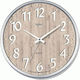 Virtime Wall Clock Plastic Beige Ø26cm