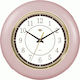 Virtime Wanduhr Kunststoff Rosa Ø30cm
