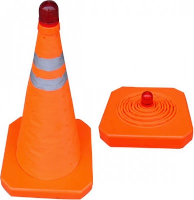 Auto Gs Cone Orange Πτυσσόμενος με Φως H62cm 20654