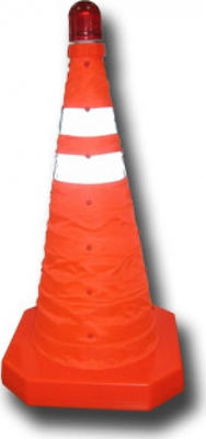 Auto Gs Cone Red Πτυσσόμενος με Φως H50cm 20653