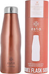 Estia Travel Flask Save the Aegean Bottle Thermos Stainless Steel BPA Free Rose Gold