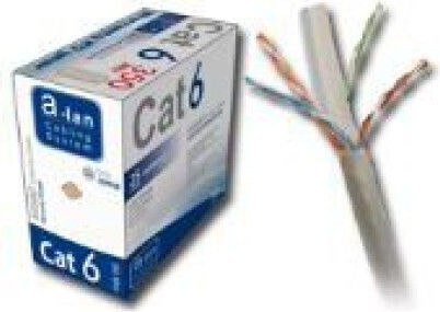 A-LAN U/UTP Cat.6 (Gigabit) Καλώδιο Δικτύου Ethernet χωρίς ακροδέκτες 305m Γκρι