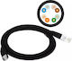 A-LAN F/FTP Cat.5e Ethernet Network Cable 1m Black