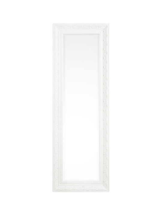 Bizzotto Miro Wall Mirror with Milky Wooden Frame 90x30cm 1pcs