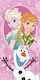 Dimcol Kids Beach Towel Pink Frozen 140x70cm