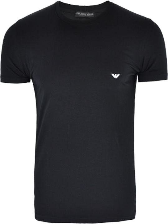 Emporio Armani Ανδρικό T-shirt Μαύρο Μονόχρωμο