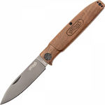 Walther BWK 5 Pocket Knife Brown with Blade made of Stainless Steel in Sheath