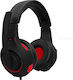 Komc G301 Over Ear Gaming Headset με σύνδεση USB Red