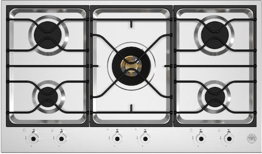 Bertazzoni Εστία Υγραερίου Αυτόνομη Inox 89x52εκ. Ασημί