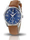 Lip Watches Himalaya Γυναικείο Ρολόι 40mm Μπαταρίας με Καφέ Δερμάτινο Λουράκι