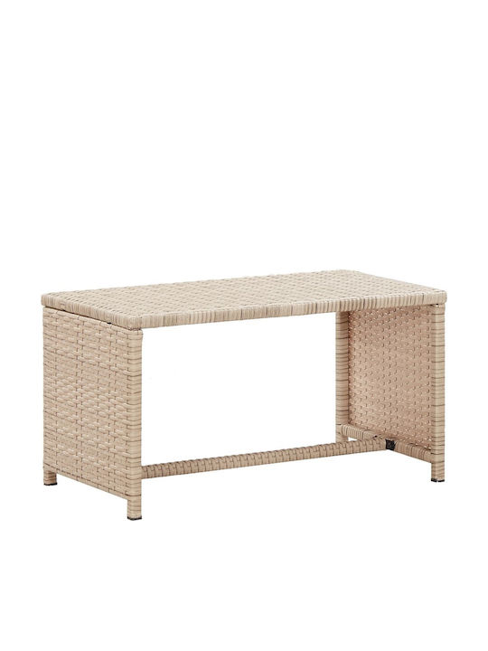 Tisch für kleine Außenbereiche Rattan Stabil 70x40x38cm