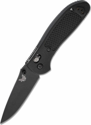 Benchmade Griptilian Pocket Knife Black with Blade made of Steel in Sheath