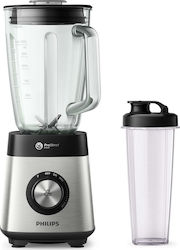 Philips Μπλέντερ για Smoothies με Γυάλινη Κανάτα 2lt 1000W Inox